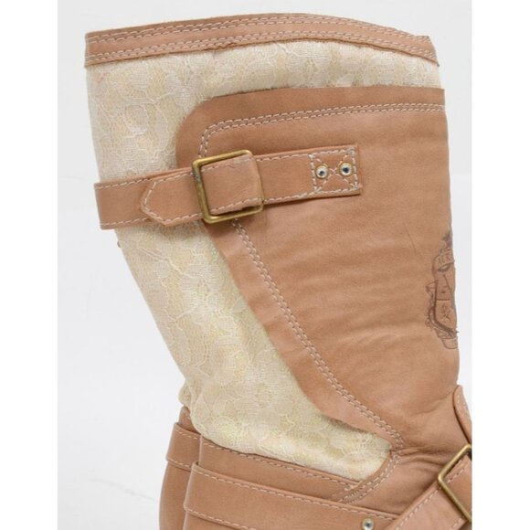 Disney D-Signed Descendants Tan Auradon Prep Boots Winter Snow KIDS US Size 4 - Picture 7 of 9